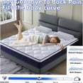 thumbnail image 4 of CHAMPFLAG 10 Inch King Hybrid Mattress, Medium Firm Gel Memory Foam & Pocket Springs, CertiPUR-US Certified, Fiberglass Free, Motion Isolation, Cool Sleep, Bed in a Box, 4 of 7