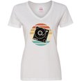 thumbnail image 3 of Inktastic Turn Table Record Player Retro Women's V-Neck T-Shirt, 3 of 5