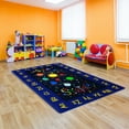 thumbnail image 7 of HOMERRY Kids Playmat 3'x5' Kids Educational Rug Solar System Alphabet Play Rug Learning Carpet Play Mat for Playroom Bedroom Nursery, Navy Blue, 7 of 7