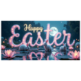thumbnail image 7 of Easter Themed Decorative Background Happy Easter Banner with Bunny Eggs and Flowers Party Decoration Easter Celebration Photography Prop Spring Festival Decor, 7 of 7