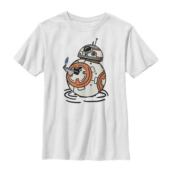 Boy's Star Wars: The Rise of Skywalker BB-8 Lighter Graphic Tee White Large