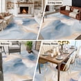 thumbnail image 5 of Non-Slip Rug Pad Rugs Blue Marble Abstract Geometric Rectangle Area Rugs 5x7Ft Soft Carpet Pads for Living Room Kids Room, Ripple Gold Stripe Gradient, 5 of 9