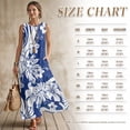 thumbnail image 7 of Xoenoiee Polynesia Hibiscus Palm Leaves Print Women's Cotton Linen Sleeveless Maxi Dress, Lightweight Tank Dress Casual Long Dress with Pockets, Breathable Fabric for Summer Spring, Size 4XL, 7 of 7