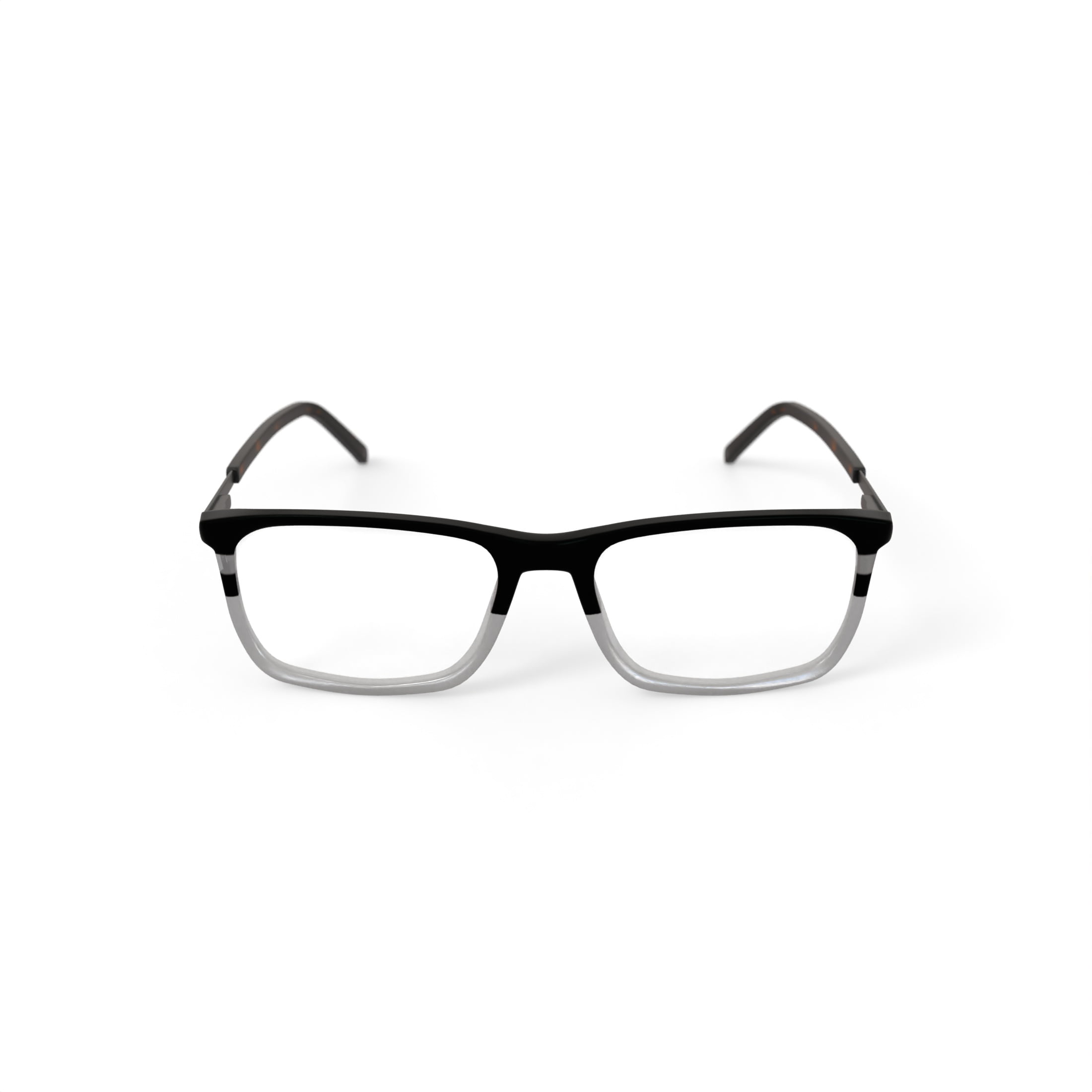 Randy Jackson Men's 1935 Rectangular Prescription Eyeglasses with Case, Gray/Crystal