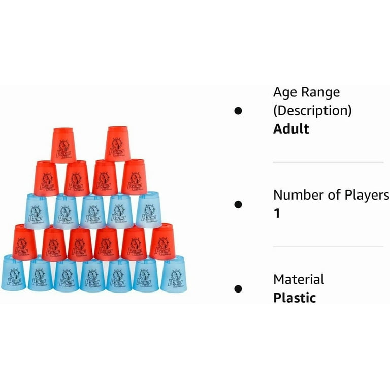 SEISSO 24-Piece Stacking Cups, Classic Family Speed Training Toys