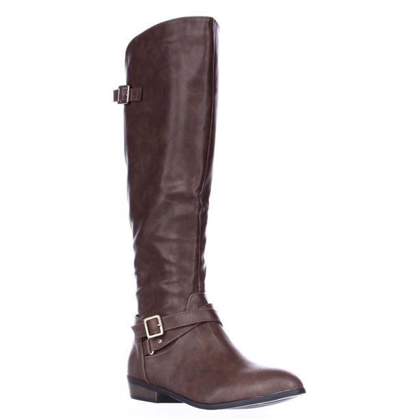MG35 - Womens Capri Wide Calf Riding Boots, Cognac - Walmart.com - Walmart.com