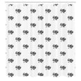 thumbnail image 2 of Ambesonne Charcoal Grey Shower Curtain, Monotone Tree Motifs, 69"Wx84"L, White, 2 of 4