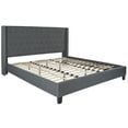 thumbnail image 2 of Flash Furniture Riverdale King Size Tufted Upholstered Platform Bed in Dark Gray Fabric, 2 of 5