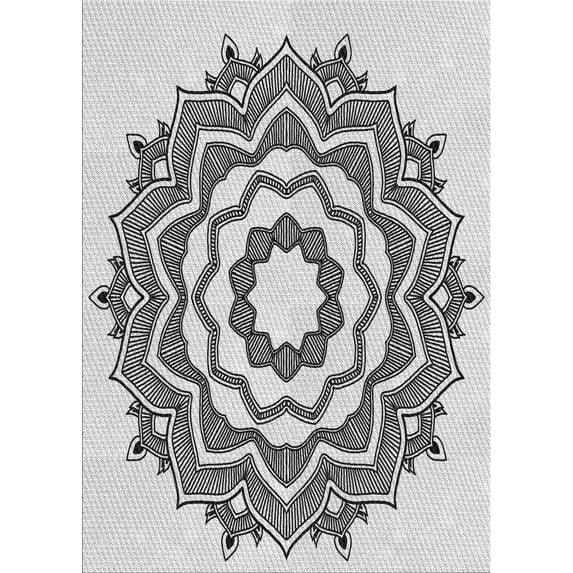Ahgly Company Indoor Rectangle Patterned Ash Gray Novelty Area Rugs, 8' x 12'