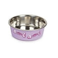 thumbnail image 6 of Stainless Steel Dog Dish Fun Print Feeding Bowls Non Slip Rubber Base (Large - Copper), 6 of 9