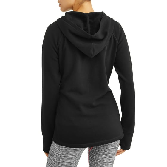 Athletic Works - Women's Active Mink Back Full Zip Fleece Hoodie Jacket ...
