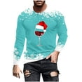 thumbnail image 2 of Blusas y camisas de manga larga y cuello redondo para hombre, camisetas casuales con estampado de moda y cuello redondo, blusas de licra de manga corta para hombre., 2 of 5
