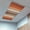 Orange, variant on Pink Wood Grain Fluorescent Light Covers, Brown Vintage Mottled Country Stripes Magnetic Light Covers for Ceiling Lights, Fluorescent Ceiling Shade Filters for Classroom Bedroom Office 4x2Ft x 4PCS