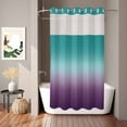 thumbnail image 6 of No Hook Shower Curtain with Built-in Rings - Turquoise Purple Gradient Washable Waterproof Fabric Bathroom Curtains for Hotel,Rentals, Stall 36 X 78 Inch , Abstract Watercolor, 6 of 8