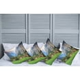 thumbnail image 6 of Ambesonne Landscape Throw Pillow Cover 4 Pack, Waterfall Sunlight, 18", Green Grey, 6 of 6