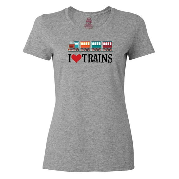 Inktastic I Love Trains Women's T-Shirt