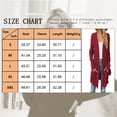 thumbnail image 4 of TEMOFON womens Dressy Tops New Solid Colour Pit Stripe Brushed Pocket Cardigan Long Sleeve Mid Length Coarse Sweater, 4 of 4