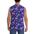 thumbnail image 4 of Zufioo Skull daisy purple Men's Tank Top,Men's Sleeveless Muscle Shirts,Basic Sleeveless T Shirts Casual Active Hipster Tank Top,Moisture Wicking Odor Protection-XX-Large, 4 of 7