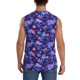 thumbnail image 4 of Fotbe Skull daisy purple Men's Camiseta sin Mangas Estampada para Hombres, Playera Casual para Gimnasio, Entrenamiento, Playa-Small, 4 of 7