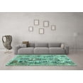 thumbnail image 3 of Ahgly Company Indoor Square Southwestern Turquoise Blue Country Area Rugs, 7' Square, 3 of 4
