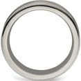 thumbnail image 3 of Titanium Edward Mirell Brush&Polished Textured Lines 7mm Band (Size 7) Made In United States emr147-7, 3 of 6
