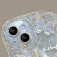 thumbnail image 3 of Compatible with iPhone 15 Case for Women/Girls, Cute Butterfly Glitter Bling Anti-Scratch Shockproof Case for iPhone 15, Blue, 3 of 16