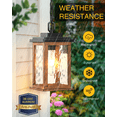thumbnail image 7 of VIANIS Outdoor Pendant Light Fixtures, Wood Grain Outdoor Hanging Lights Lantern, Outdoor Ceiling Lights for Porch with Waterproof, Aluminum Porch Lights Outdoor Ceiling with Water Ripple Glass, 7 of 7
