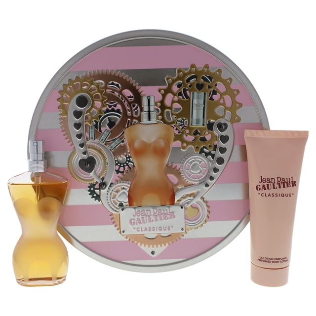 Set de regalo Classique Jean Paul Gaultier 1.7oz EDT Spray 2.5oz Loción corporal perfumada