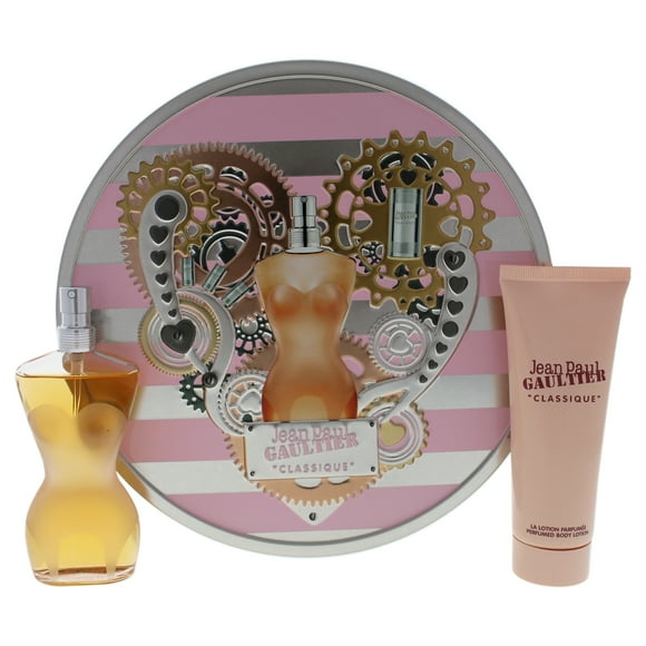 Set de regalo Classique Jean Paul Gaultier 1.7oz EDT Spray 2.5oz Loción corporal perfumada