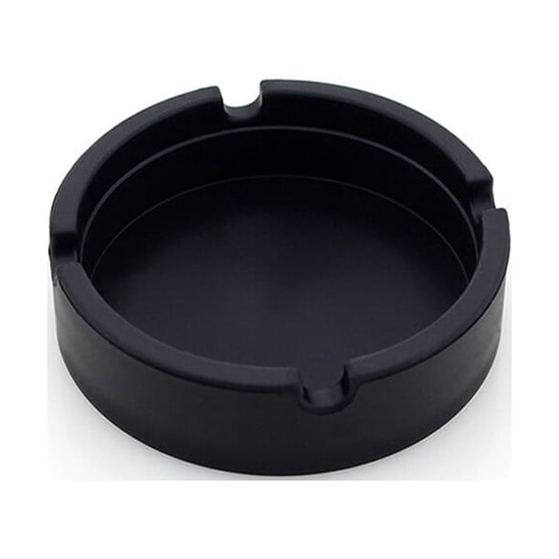 Moyic Cenicero de silicona para cenicero, lavable, reutilizable, para viaje, oficina, alfombrilla para botella, antideslizante, Flexible, Almacenamiento y organización del hogar Negro