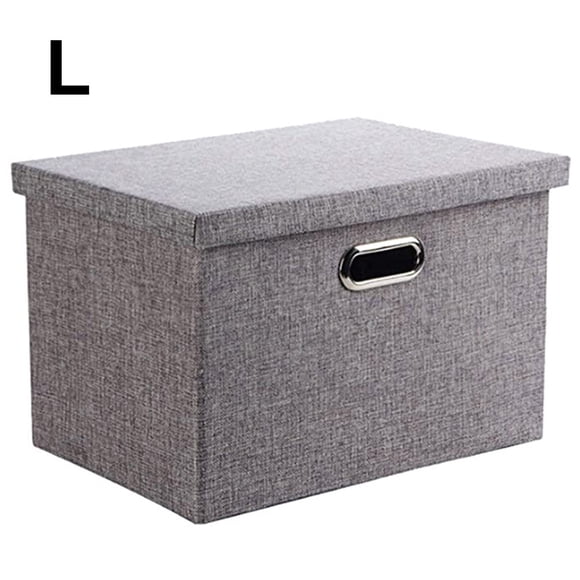 DPTALR Storage Box Collapsible Linen Fabric Clothing Basket Bins Toy Box Organizer