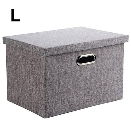 

Storage Box Collapsible Linen Fabric Clothing Basket Bins Toy Box Organizer