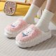 thumbnail image 4 of Pantuflas de algodón cálidas de felpa para parejas de interior con tacón alto y fondo grueso de conejo para otoño e invierno para hombres y mujeres, 4 of 5