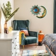 thumbnail image 3 of Liffy Artistic Sun and Moon Metal Wall Decor - Hanging Moon and Star Art for Bathroom, Bedroom, Porch - 13" Height - Enhance Your Living Space with Stunning Detail, 3 of 9