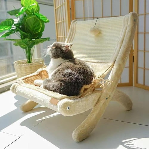 Colourtree Sofa Shape Cat Scratcher, Sisal Multifunctional Cat Scratcher Bed, Cat Sleeping Bed, Cat Nest, Pet Mat beds Furniture, Pet Bed for Dogs Cats Resting Playing 4 Seasons