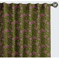 thumbnail image 1 of Vargottam 84 Inch Rod Pocket/Back Tab Cotton Curtains for Windows and Doors- Light Filtering Cotton- Light Filtering Drapes For Doors- Set of 2 Panels, 52"x84"- Botanical Flowers Print (Green), 1 of 8