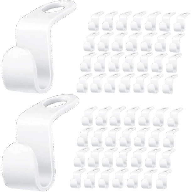 100 Pieces Clothes Hanger Connector Hooks, Hanger Extension Clips, Clothes Connecting Hanger Clip, For Clothes Coat Wardrobe Closet-