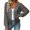 Gray -AK11, variant on Women's Casual Long Sleeve Chiffon Cardigans Kimonos Open Front See Through Cover Ups Summer Fall Lightweight Tops Khaki L