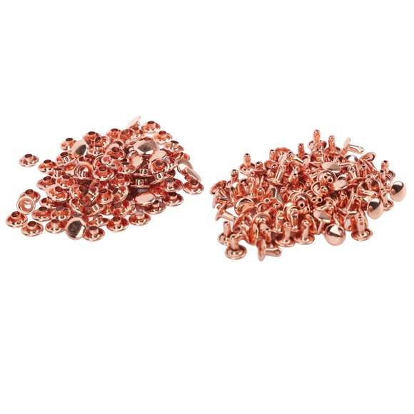 Rivets en Cuir Métalliques, Rivets Métalliques Plats à Lustre Fort Opération Simple Résistant à la Rouille pour Sangles de Sac à Main 8x8mm