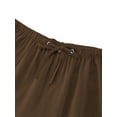 thumbnail image 6 of Fangasis Men Trousers Elastic Waist Pants Drawstring Sweatpants Mens Comfy Long Fashion Work Lounge Brown S, 6 of 9