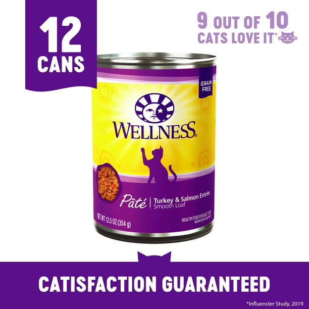 Wellness Complete Health Grain Free Canned Cat Food, Turkey & Salmon