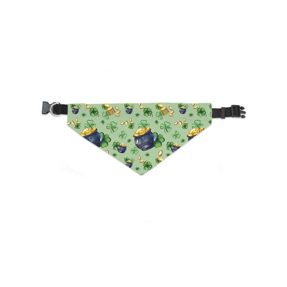 Clovers And Gold Pots Pattern Bandana -Image by Shutterstock, Medium