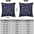 thumbnail image 5 of 4th of July Decorations Pillow Covers 20x20 Independence Day Patriotic Throw Pillow Case USA Stars Fireworks Square Pillowcases for Living Room Couch Office, 5 of 6