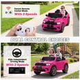 thumbnail image 5 of Dodge Kids Electric Ride-On Car, 12V Licensed Dodge Durango Electric Ride-On Toy with Parent Remote Control, Electric Car for Girls Ages 3–6, Features Music/LED Lights/Seat Belt, Pink, 5 of 12