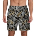 thumbnail image 3 of Uemuo Rose Flowers Pattern Mens Swim Trunks Quick Dry Board Shorts with Mesh Lining, Stretch Beach Shorts Quick Dry No-Chafing Board Shorts-Large, 3 of 9