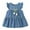 Blue, variant on Hrsba Kids Summer Dress,Casual Dress for Girls,Toddler Baby Girl Summer Girls' Casual And Cute Flower Denim Skirt With Flying Sleeves Denim Dress