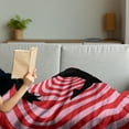thumbnail image 3 of Kissing Soft Flannel Fleece Throw Blanket, Standing Man and Woman Silhouette on Whirlpool Design Heart, Cozy Plush for Indoor and Outdoor Use, 50" x 70", Dark Pink Baby Pink, by Ambesonne, 3 of 5