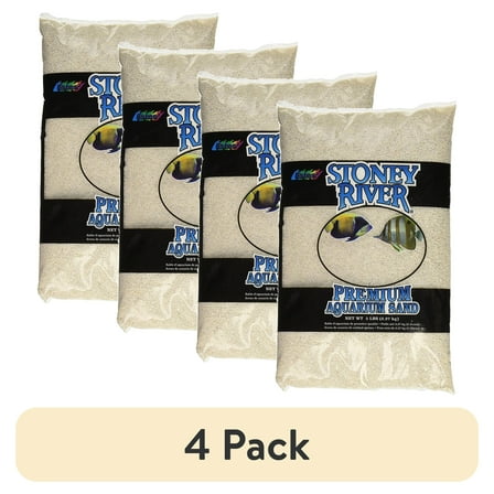 (4 pack) Stoney River White Aquatic Sand 5-Pound Bag