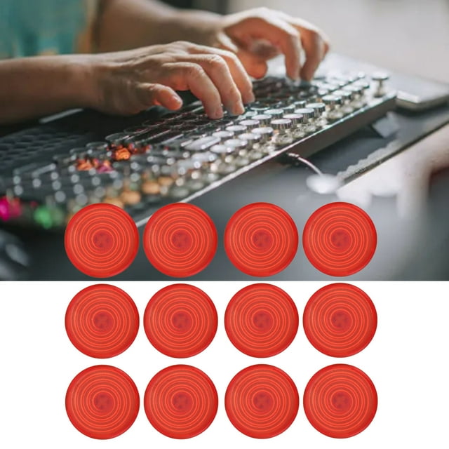 12pcs Arcade Button Cover, Compatible With Kailh Cherry TTC Akko Glorious Switches, Professional Design, Full Kit