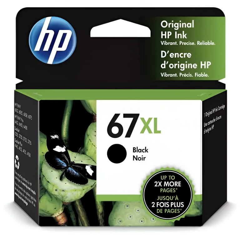 HP 67XL High-Yield Black and Tri-Color Ink Cartridges for